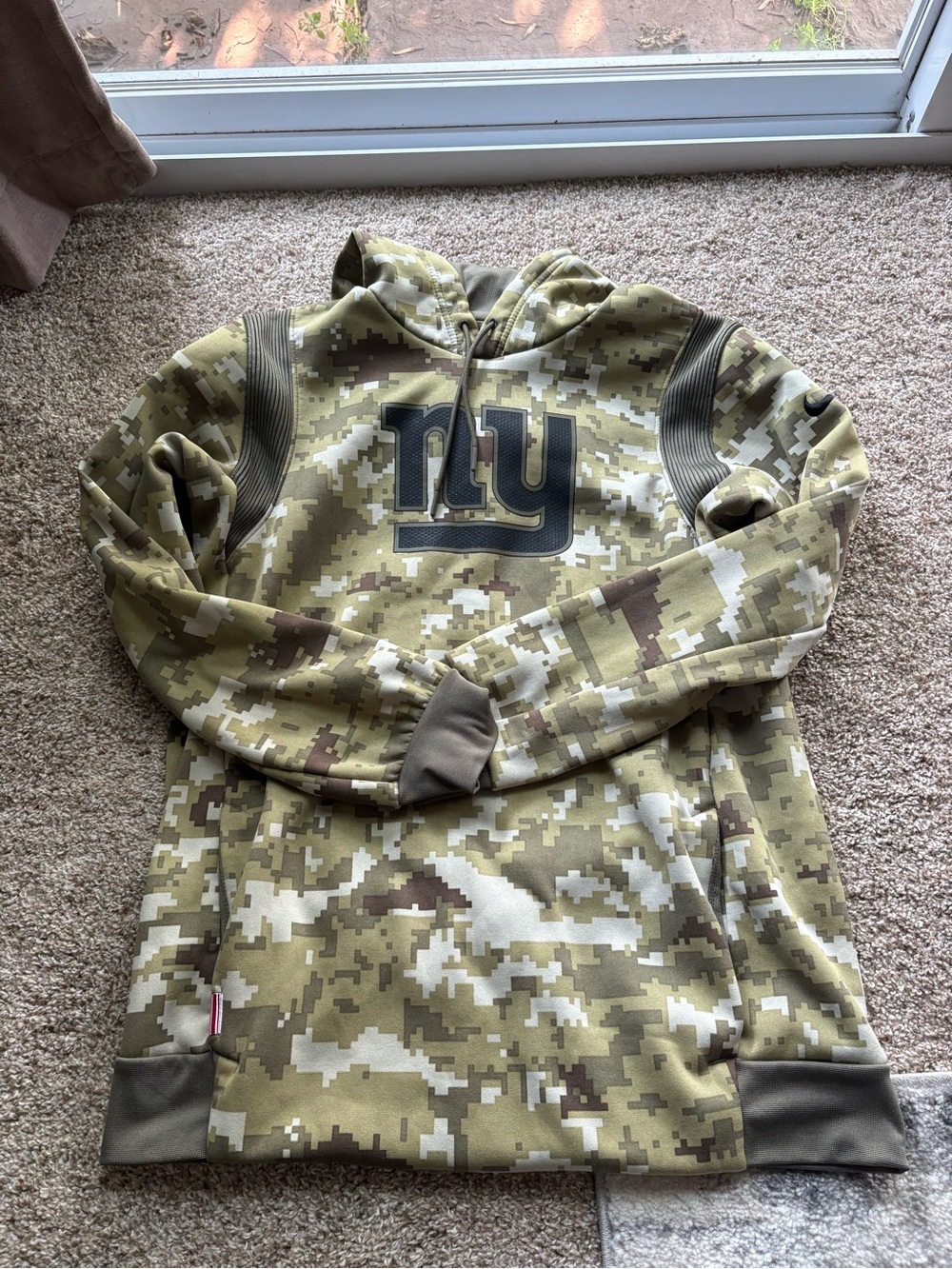 New York Giants Camo Pullover Hoodie - Olive Camo